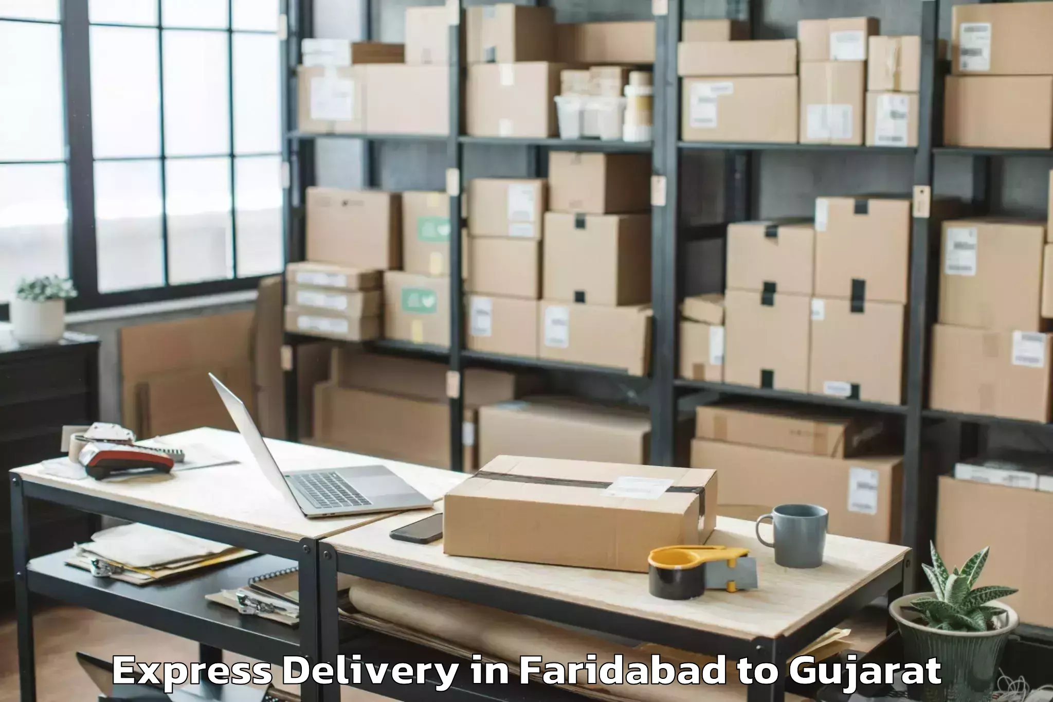 Expert Faridabad to Una Gir Somnath Express Delivery